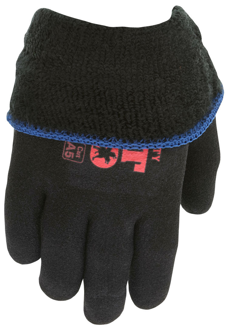 92901KD - MCR Safety CutPro® - 13 Gauge HyperMax® HPPE Shell - Cut, Abrasion, and Puncture Resistant - Insulated Glove with Full Acrylic Lining - Sandy Foam Nitrile Palm and Over the Knuckle