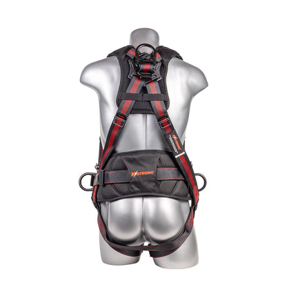 KStrong® Kapture™ Epic+ 5-Point Full Body Harness, Waist Pad w/ Removable Tool Belt, Back/Shoulder Pad, Enhanced Dorsal D-ring, 2 Side D-rings, QC Chest and Legs – (ANSI)
