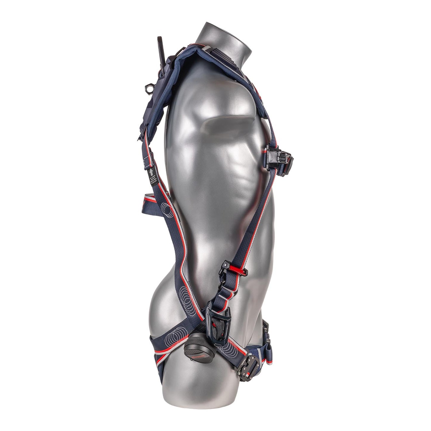 KStrong® EndurX™ 5-Point Full Body Harness, Abrasion Resistant Shoulder Pad, Deluxe Leg Pads, Enhanced Dorsal D-ring Plus™, Side D-rings, Quick Slide Adjusters, Trauma Relief Straps, QC Chest/Legs, All Aluminum Hardware (ANSI)