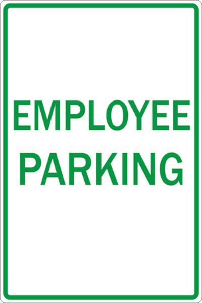 ZING Parking Sign, Employee Parking, Egp, 12X18 - 2282