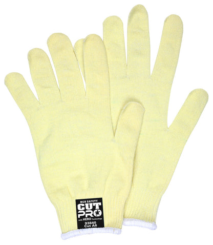 93840 - MCR Safety CutPro® with Hero™ Technology - 13 Gauge Regular Weight Shell - Made with ARX® Aramid Fibers - Uncoated Cut Resistant Work Gloves - Soft Uncoated Fibers Provide Excellent Dexterity and Sense of Touch