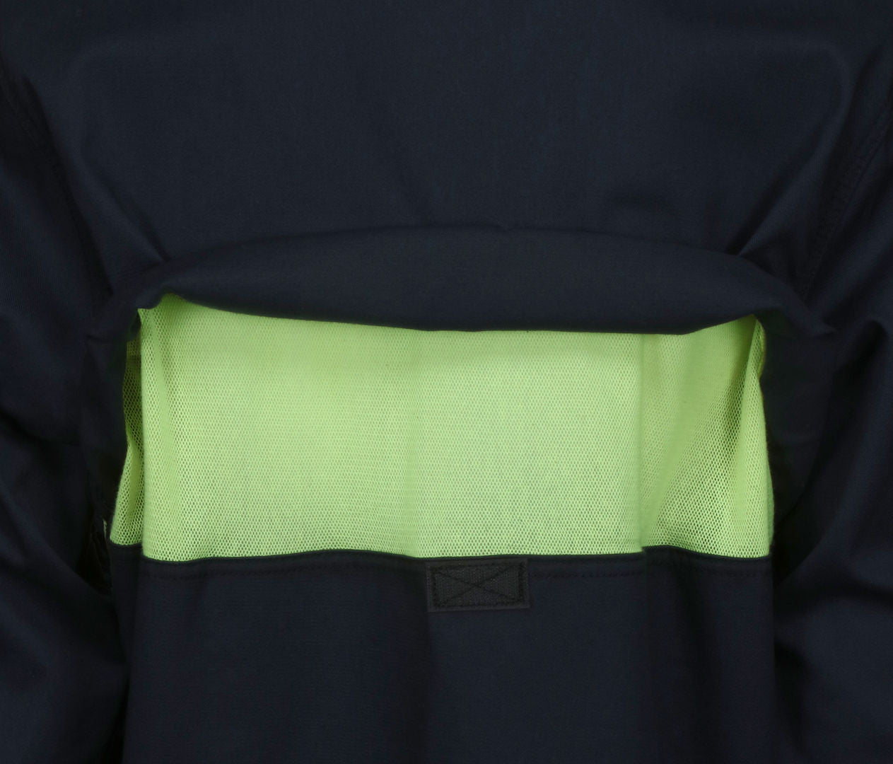 MCR Safety SBS2002 - Summit Breeze® Flame Resistant (FR) Shirt - Navy Blue 7-ounce 100% Cotton Material - Long Sleeve with Vented Underarms and Back - CAT-2 - ASTM F1930 Tested - Zero 2nd and 3rd Degree Burn when wearing our P2D FR Jeans — manufacturer image 4