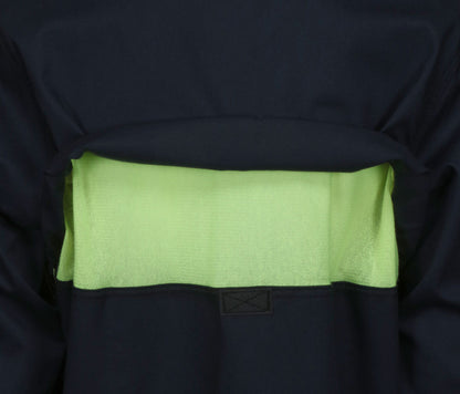 MCR Safety SBS2002 - Summit Breeze® Flame Resistant (FR) Shirt - Navy Blue 7-ounce 100% Cotton Material - Long Sleeve with Vented Underarms and Back - CAT-2 - ASTM F1930 Tested - Zero 2nd and 3rd Degree Burn when wearing our P2D FR Jeans — manufacturer image 4