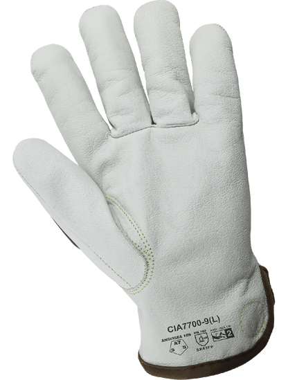 Global Glove - CIA7700 - Leather Drivers Gloves - cut level A7 - red