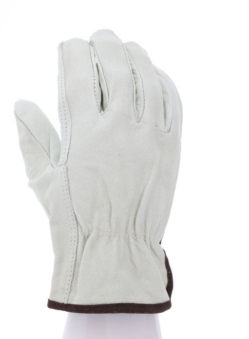 32013_ - 32013L - 23246 - 360 - Leather driver work gloves – MCR Safety Group 32013 – grain cowskin leather with straight thu