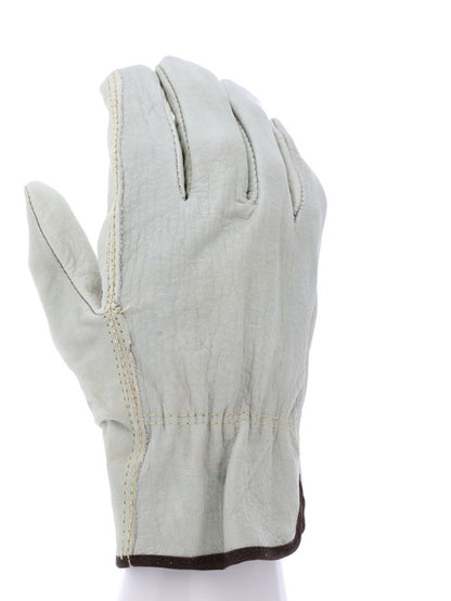 3202_ - 3202L - 23304 - 360 - Leather driver work gloves – MCR Safety Group 3202 – grain cowskin leather with straight thumb 