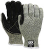 93861 - MCR Safety CutPro® with Hero™ Technology - 7 Gauge Regular Weight Shell Made with ARX® Aramid Fibers - Cut Resistant Work Gloves - Leather Palm