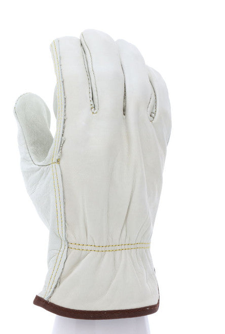 3203_ - 3203L - 23334 - 360 - Leather driver work gloves – MCR Safety Group 3203 – grain cowskin leather with straight thumb 