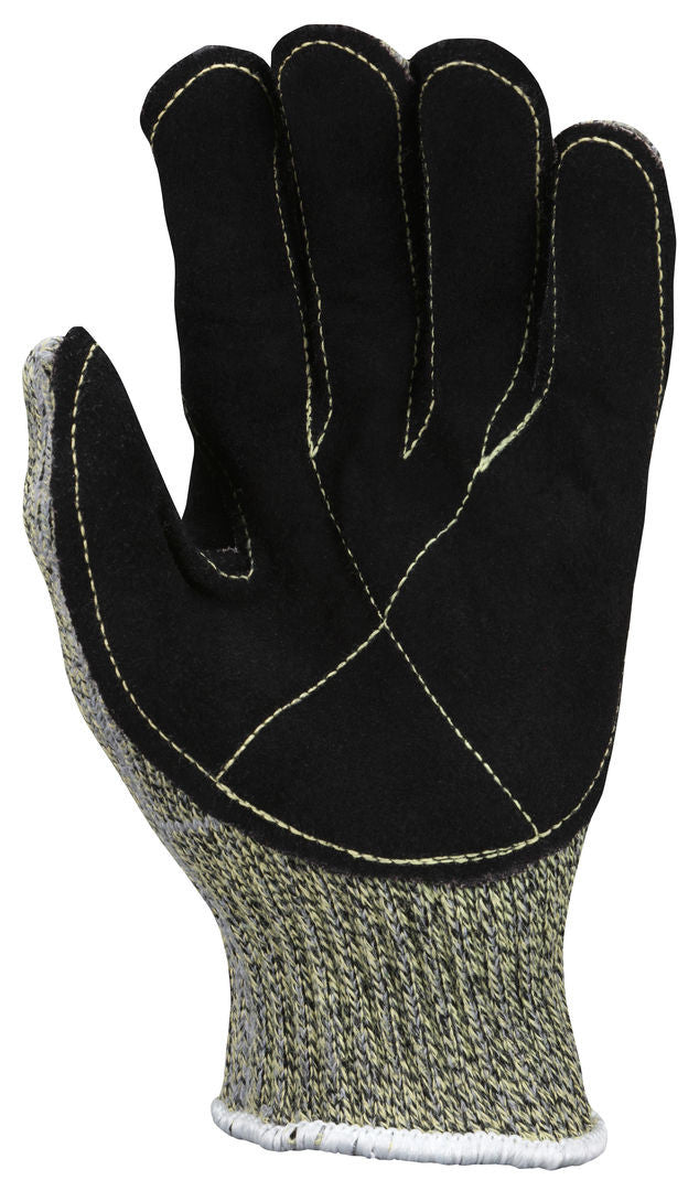 93861 - MCR Safety CutPro® with Hero™ Technology - 7 Gauge Regular Weight Shell Made with ARX® Aramid Fibers - Cut Resistant Work Gloves - Leather Palm