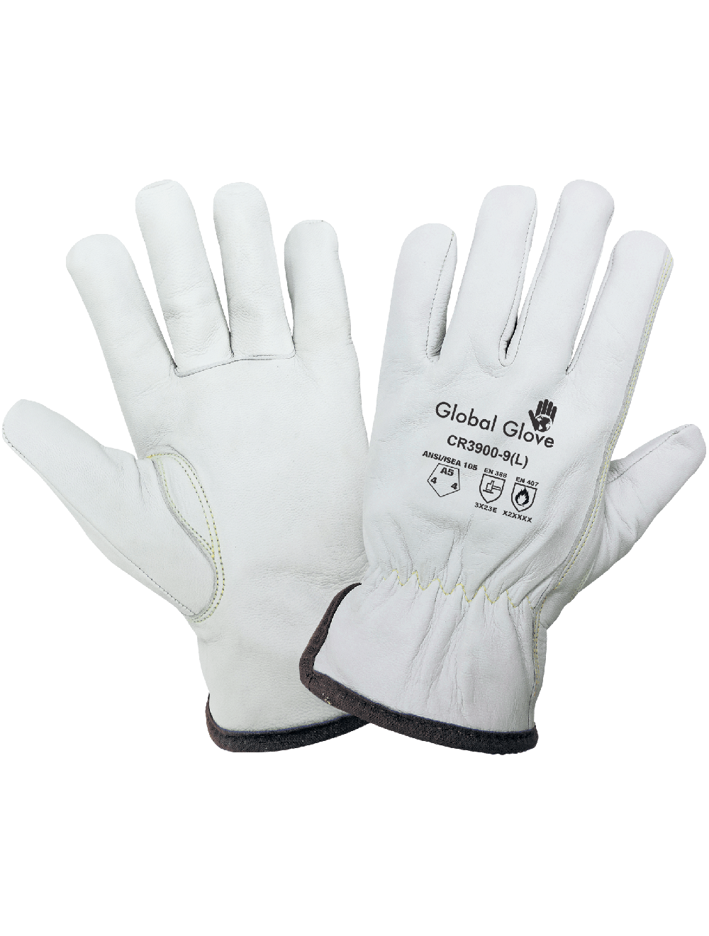 Cut and Heat Resistant Grain Goatskin Drivers Gloves with Aralene® - CR3900 - Leather Gloves - cut level A5 - red