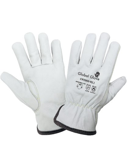 Cut and Heat Resistant Grain Goatskin Drivers Gloves with Aralene® - CR3900 - Leather Gloves - cut level A5 - red