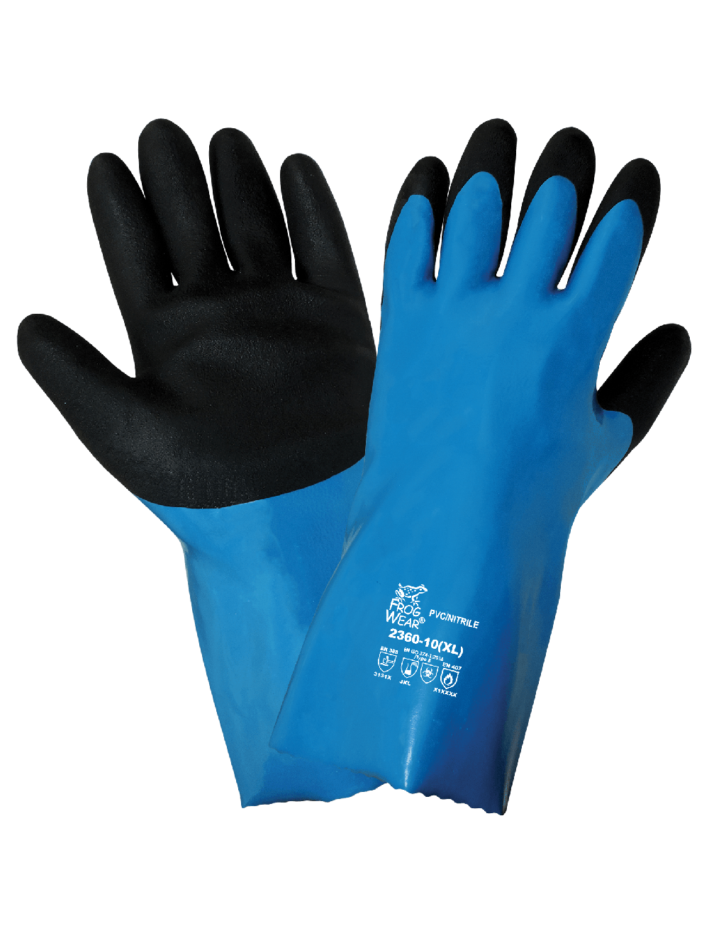 FrogWear® - 2360 - Chemical Handling Gloves - nitrile coating - black