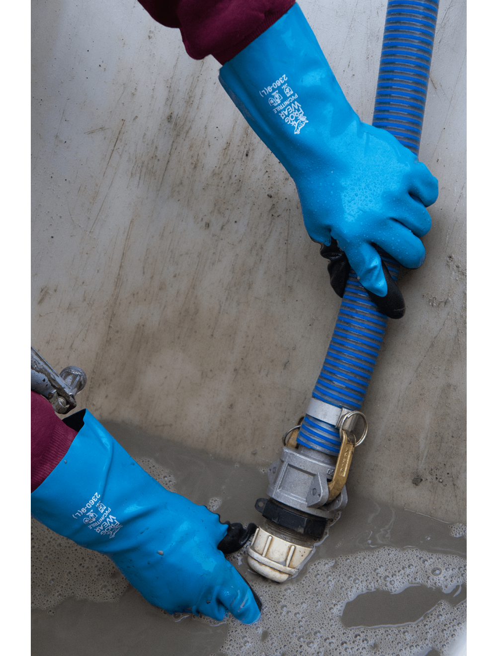 FrogWear® - 2360 - Chemical Handling Gloves - nitrile coating - black