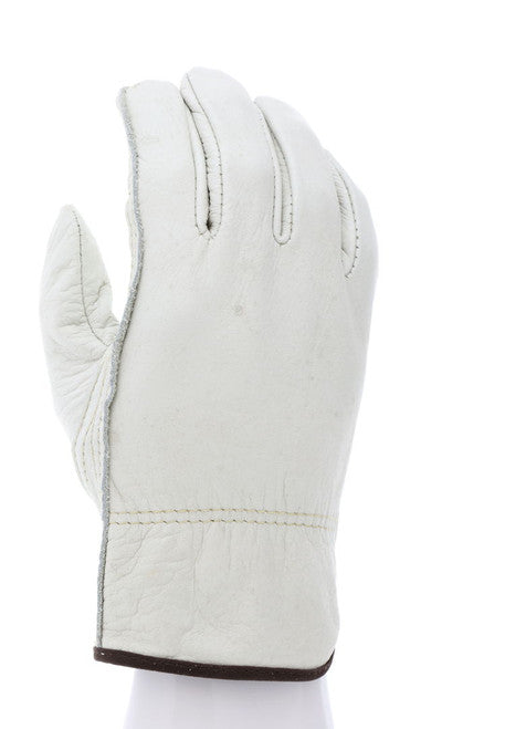 3213_ - 3213L - 23631 - 360 - Leather driver work gloves – MCR Safety Group 3213 – grain cowskin leather with keystone thumb 
