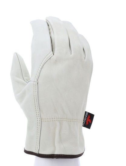 3214_ - 3214L - 23660 - 360 - Leather driver work gloves – MCR Safety Group 3214 – grain cowskin leather with wing thumb for 