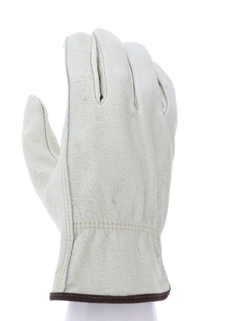 3215_ - 3215L - 23690 - 360 - Leather driver work gloves – MCR Safety Group 3215 – grain cowskin leather with keystone thumb 