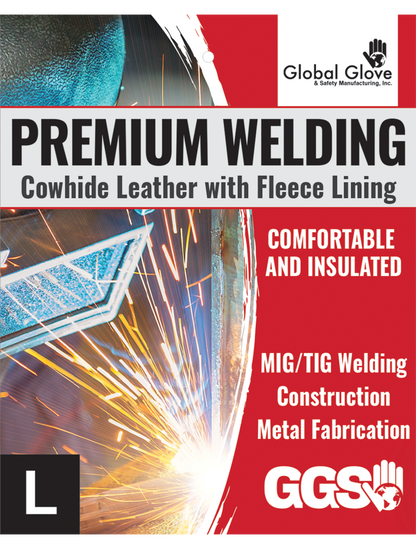 Global Glove - 50MTC - Leather Welding Gloves - cut level A2 - red