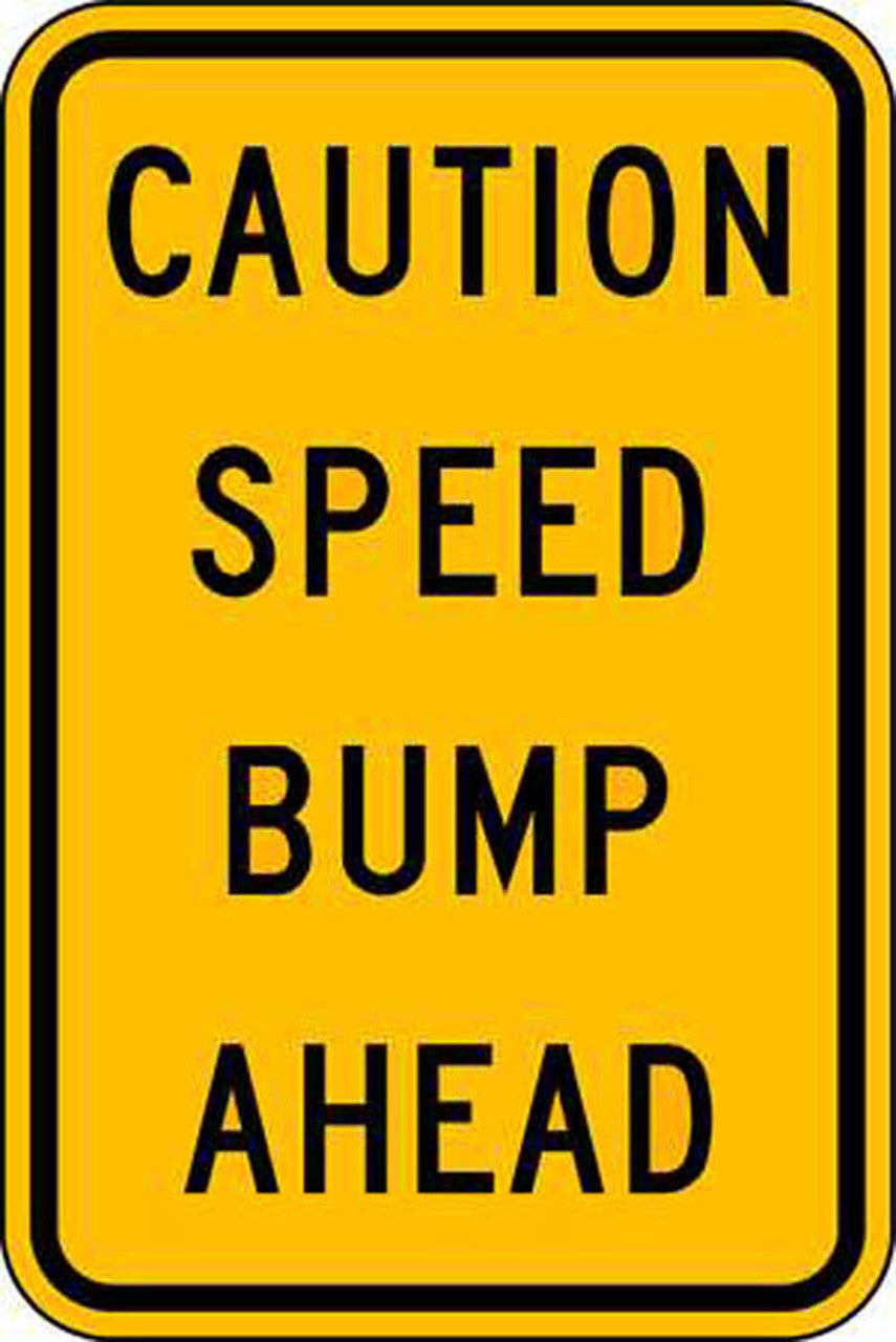 ZING Traffic Sign, Speed Bump Ahead, Hip, 12X18 - official Zing product image 1