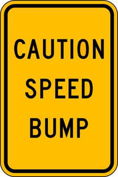 ZING Traffic Sign, Caution Speed Bump, Hip, 12X18 - official Zing product image 1