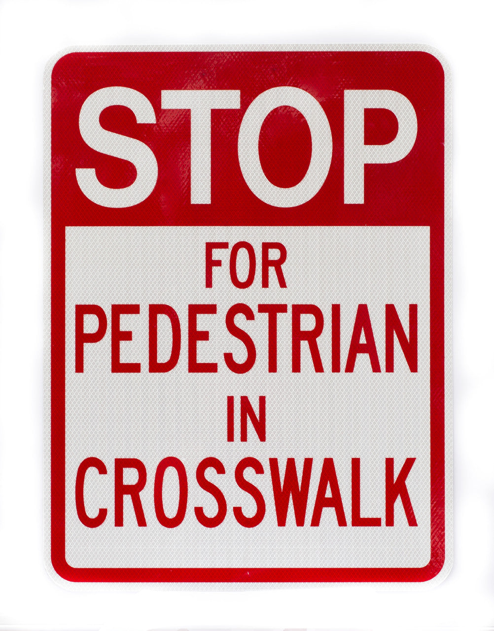 ZING Traffic Sign, Stop For Pedestrians, Hip, 18X24 - official Zing product image 1