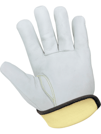 Cut and Heat Resistant Grain Goatskin Drivers Gloves with Aralene® - CR3900 - Leather Gloves - cut level A5 - red