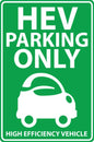 ZING Parking Sign, High Efficiency Vehicles Only, Eng, 12X18 - official Zing product image 1