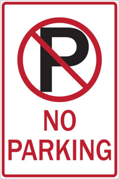 ZING Parking Sign, No Parking, Egp, 12X18 - official Zing product image 1