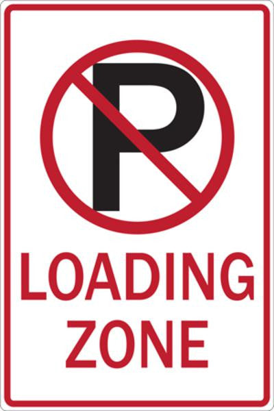 ZING Parking Sign, No Parking Loading Zone, Egp, 12X18 - official Zing product image 1