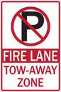 ZING Parking Sign, No Parking Fire Lane Tow, Egp, 12X18 - official Zing product image 1