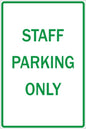 ZING Parking Sign, Staff Parking Only, Egp, 12X18 - official Zing product image 1