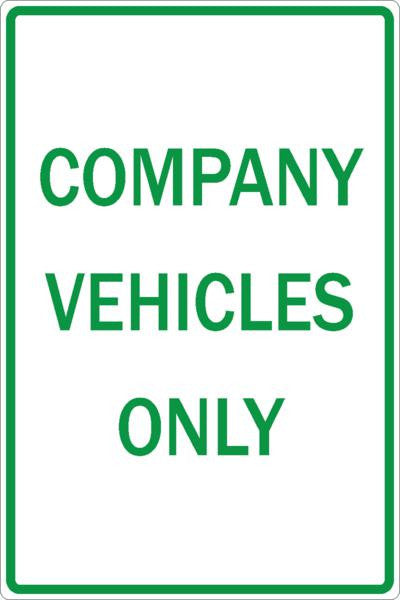 ZING Parking Sign, Company Vehicles Only, Egp, 12X18 - official Zing product image 1