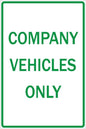 ZING Parking Sign, Company Vehicles Only, Egp, 12X18 - official Zing product image 1