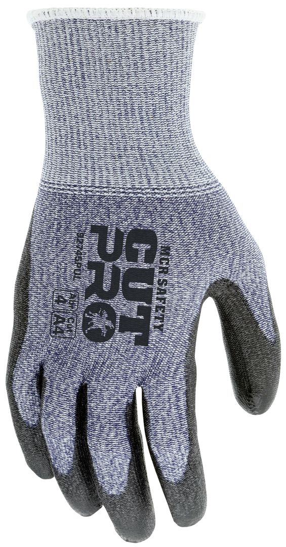 92745PU - MCR Safety CutPro® - 15 Gauge HyperMax® HPPE Shell - Cut, Abrasion and Puncture Resistant - Polyurethane (PU) Coated Palm and Fingertips