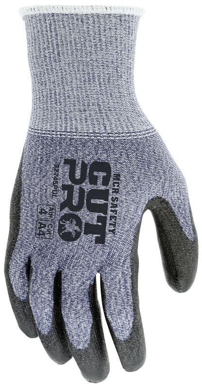 92745PU - MCR Safety CutPro® - 15 Gauge HyperMax® HPPE Shell - Cut, Abrasion and Puncture Resistant - Polyurethane (PU) Coated Palm and Fingertips