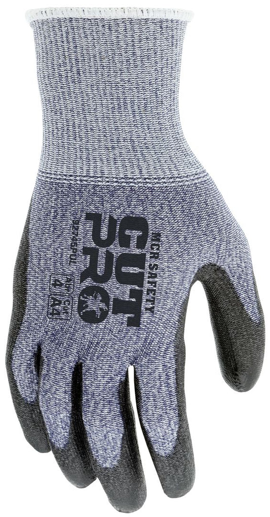 92745PU - MCR Safety CutPro® - 15 Gauge HyperMax® HPPE Shell - Cut, Abrasion and Puncture Resistant - Polyurethane (PU) Coated Palm and Fingertips