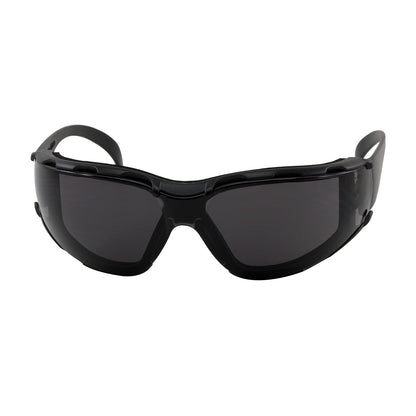 PIP 250-01-F021 Zenon Z12 Foam Rimless Safety Glasses with Black Temple, Gray Lens, Foam Padding and Anti-Scratch / Anti-Fog Coating
