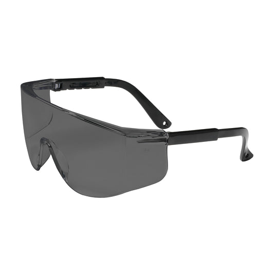 Zenon Z28™ OTG Rimless Safety Glasses with Black Temple, Gray Lens and Anti-Scratch Coating