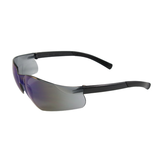 Zenon Z13™: Rimless Safety Glasses with Black Temple, Blue Mirror Lens and Anti-Scratch Coating