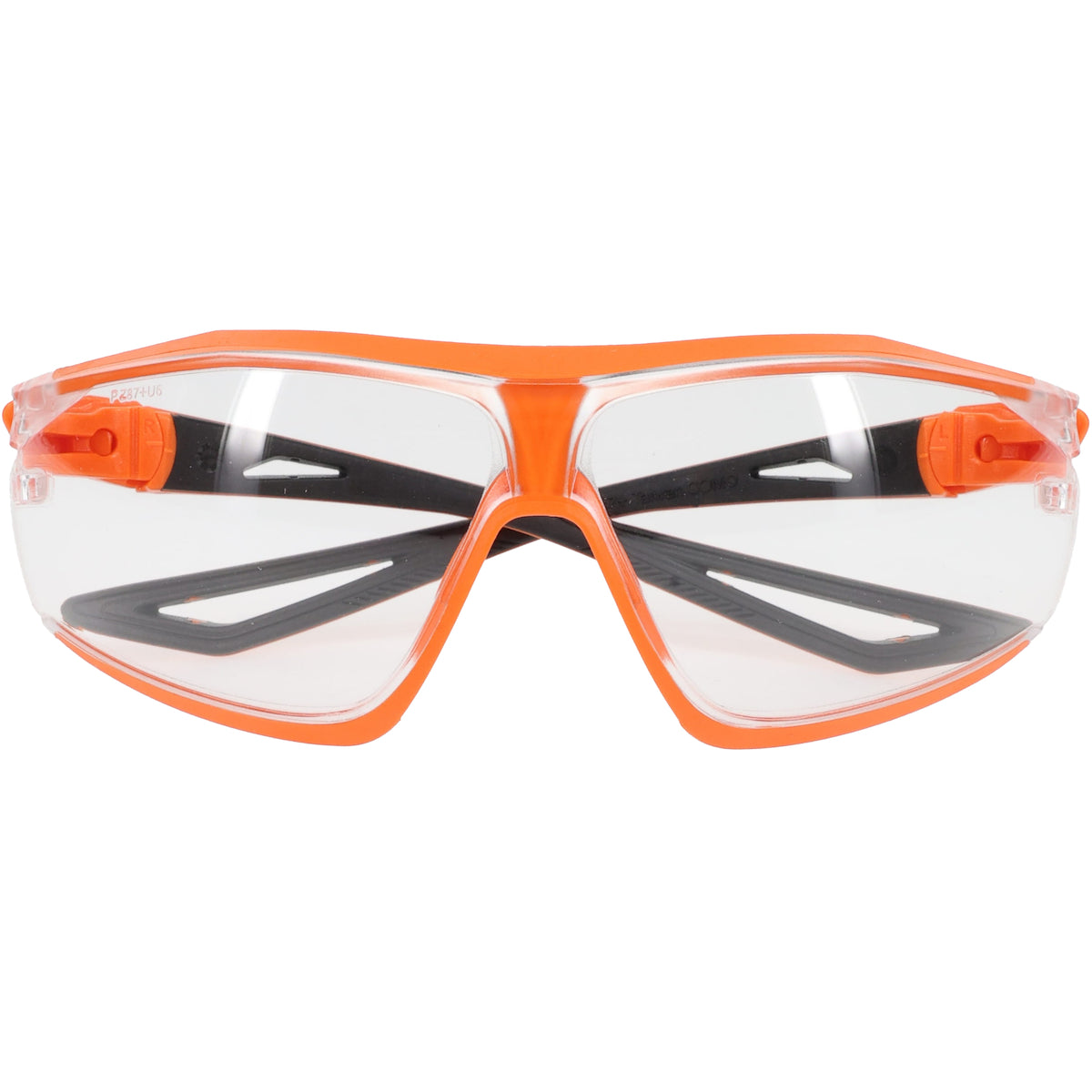 ECO Series™: Bio-Based Full Frame Safety Glasses with Orange Frame, Clear Lens and Anti-Scratch / FogLess® 3Sixty® Coating