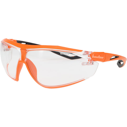 ECO Series™: Bio-Based Full Frame Safety Glasses with Orange Frame, Clear Lens and Anti-Scratch Coating