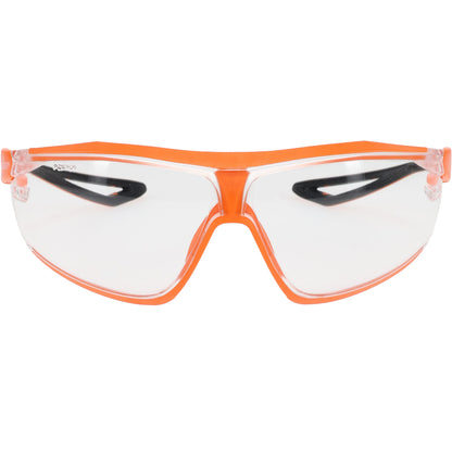 ECO Series™: Bio-Based Full Frame Safety Glasses with Orange Frame, Clear Lens and Anti-Scratch / FogLess® 3Sixty® Coating