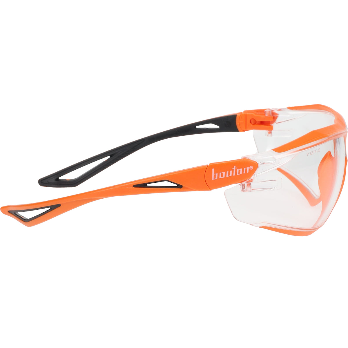 ECO Series™: Bio-Based Full Frame Safety Glasses with Orange Frame, Clear Lens and Anti-Scratch / FogLess® 3Sixty® Coating