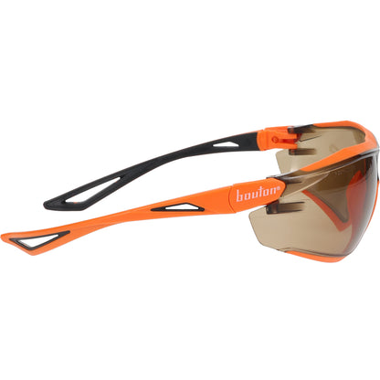 ECO Series™: Bio-Based Full Frame Safety Glasses with Orange Frame, Gray Lens and Anti-Scratch / Anti-Fog Coating