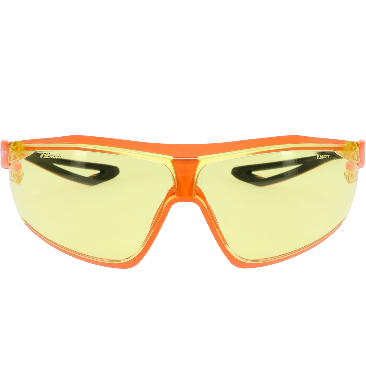 ECO Series™: Bio-Based Full Frame Safety Glasses with Orange Frame, Amber Lens and Anti-Scratch / Anti-Fog Coating