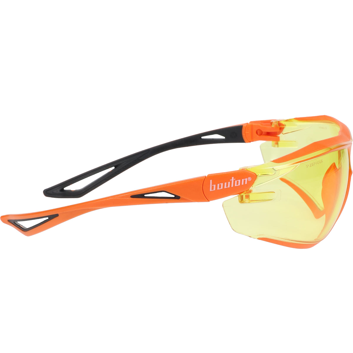 ECO Series™: Bio-Based Full Frame Safety Glasses with Orange Frame, Amber Lens and Anti-Scratch / Anti-Fog Coating