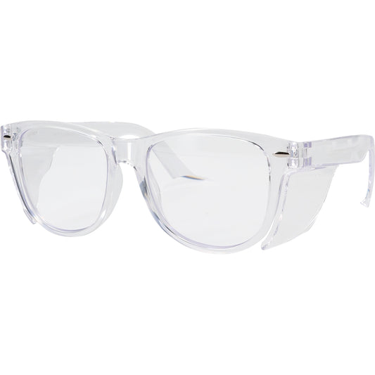 Bouton Optical 250-170-0122 – Bifocal Auto-Focusing Reader Safety Glasses, Clear Frame with Side Shields, and Clear AS/AF Coated Lens, +1.0 to +2.75 Diopter