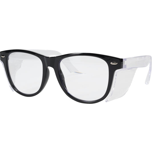 Bouton Optical 250-170-5122 – Bifocal Auto-Focusing Reader Safety Glasses, Black Frame with Side Shields, and Clear AS/AF Coated Lens, +1.0 to +2.75 Diopter
