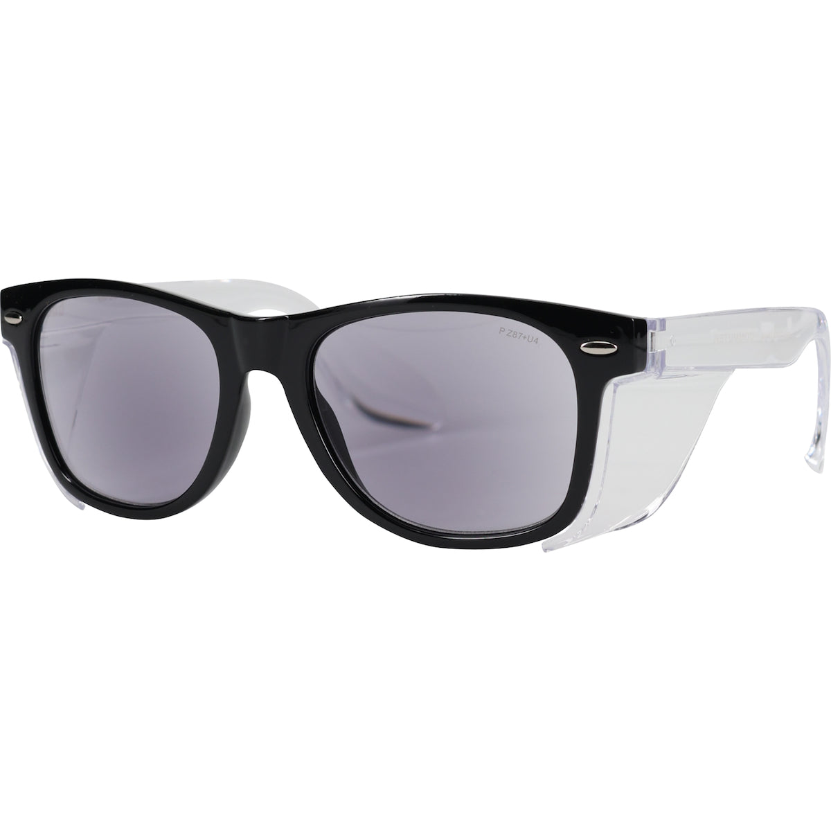 Bouton Optical 250-170-5123T – Full Lens Auto-Focusing Reader Safety Glasses, Black Frame with Side Shields, and Tinted AS/AF Coated Lens, +0.6 to +2.75 Diopter