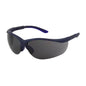 Hi-Voltage AC™: Semi-Rimless Safety Glasses with Blue Frame, Gray Lens and Anti-Scratch Coating
