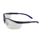 Hi-Voltage AC™ Semi-Rimless Safety Glasses with Blue Frame, I/O Lens and Anti-Scratch Coating